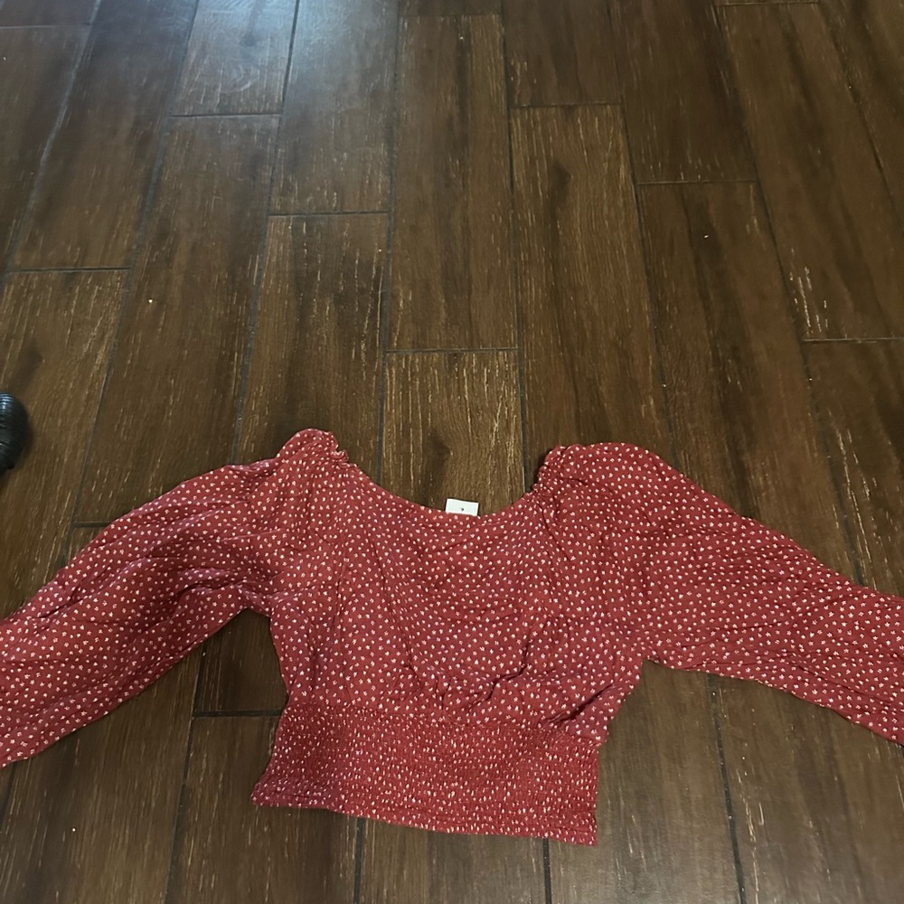 Women's Red Polka Dot Top